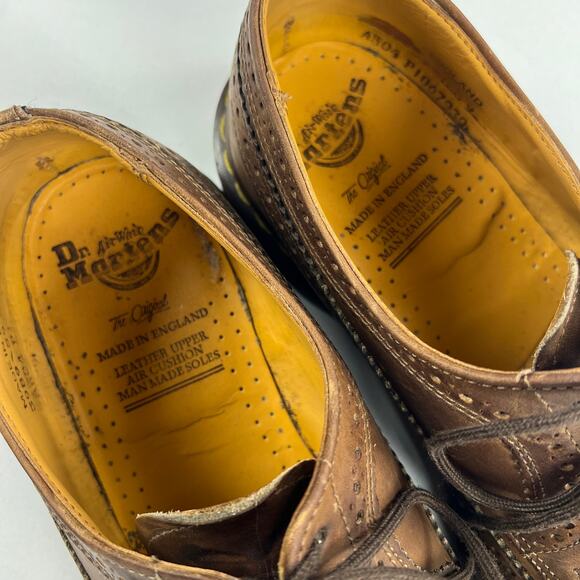 Dr. Martens Vintage 3989 Brogue Wingtip Oxford Lace Up Shoes Brown UK 9/US 10 - Picture 8 of 13